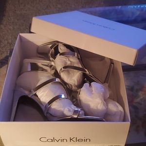 Calvin Klein Dolcita Metallic heels